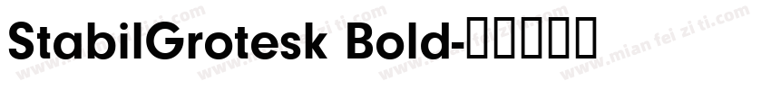StabilGrotesk Bold字体转换